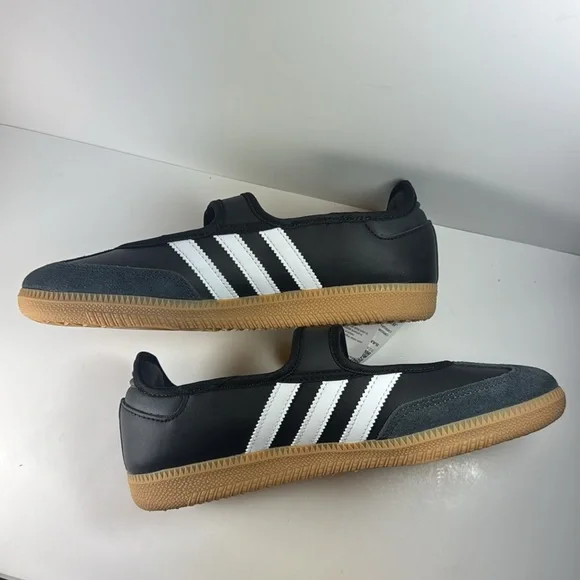 Adidas Samba Black White Velcro Women’s Size 7 Sneakers Mary Jane Shoes - Picture 7 of 12